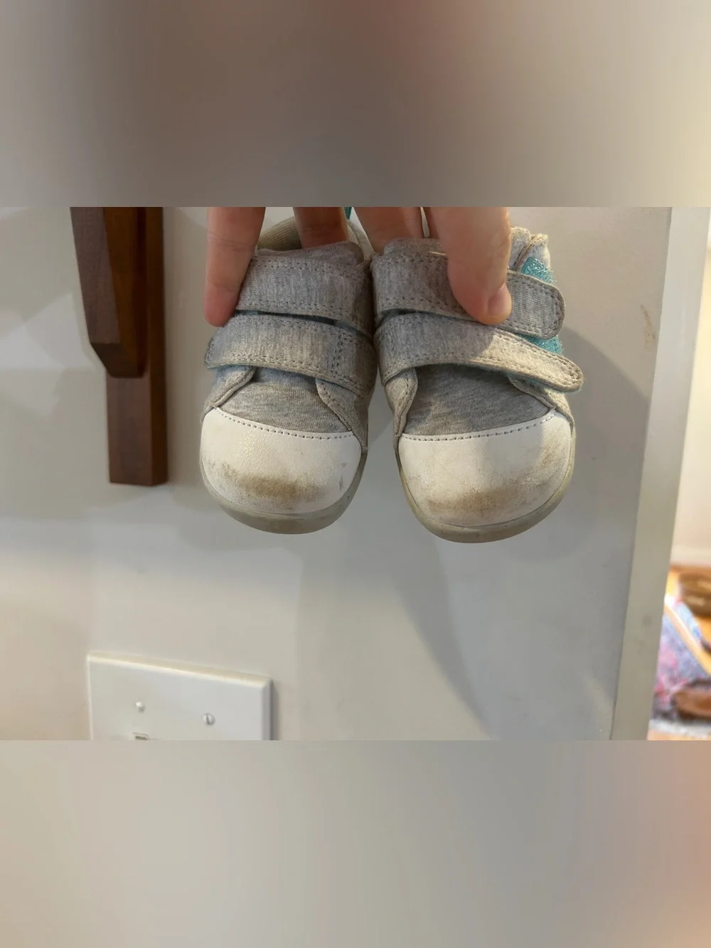Ten little first walkers toddler sneakers shoes gray 5.5